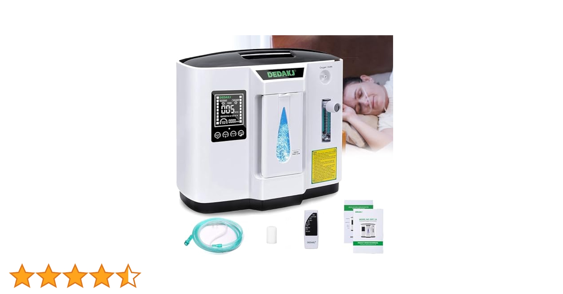 【新品・未使用】DEDAKJ 酸素濃縮器 DE-1A 1-7L/min DEDAKJ DE-1A ポータブル家庭用酸素濃縮器 酸素発生器 1-6L/min